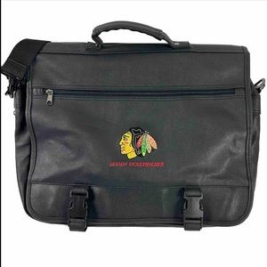 Chicago‎ Blackhawks Embroidered Season Ticket Holder Faux Leather Messenger Bag
